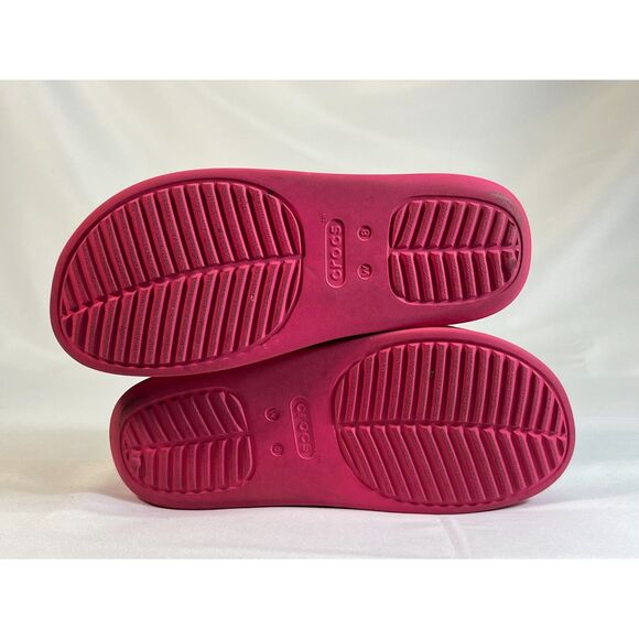 Crocs Women's Getaway Platform H-Strap Sandals Wedge for Women 8  Bright Pink - Picture 7 of 7